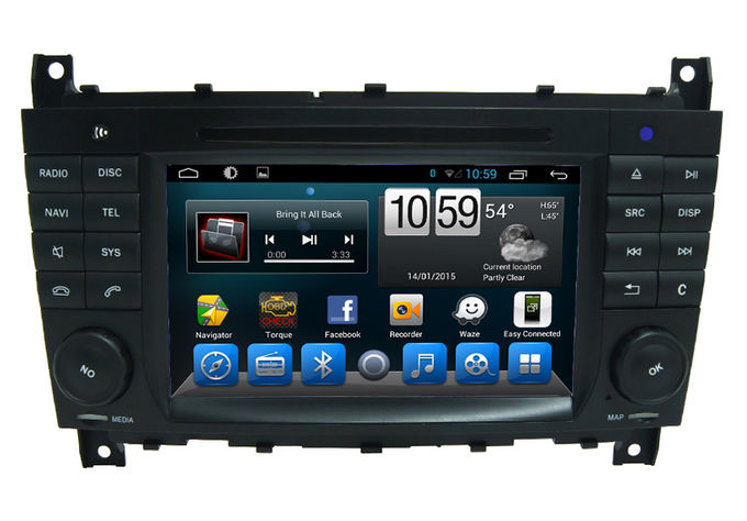 Мультимедиа GPS видео- автомобиля HD центральные для системы андроида сердечника квада C-типа Benz
